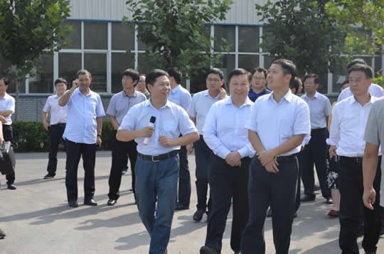万搏（中国）副总经理都宏全向省市县领导介绍园区整体规划